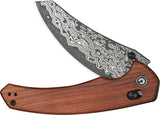 Civivi Sixgill Crossbar Lock Guibourtia Wood Folding Damascus Pocket Knife 24050DS1