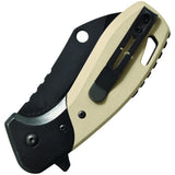 Camillus Chonk Linerlock A/O Tan G10 Folding 440 Stainless Pocket Knife 19602