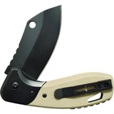 Camillus Chonk Linerlock A/O Tan G10 Folding 440 Stainless Pocket Knife 19602
