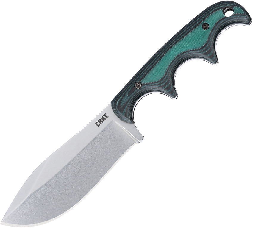 CRKT Minimalist Nessmuk Black & Green Micarta D2 Steel Fixed Blade