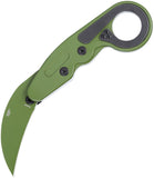 CRKT Provoke Kinematic Green & Black Aluminum Folding D2 Steel Knife 4040BG