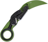 CRKT Provoke Kinematic Green & Black Aluminum Folding D2 Steel Knife 4040BG
