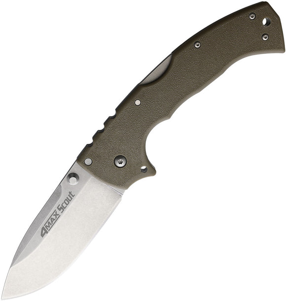 Cold Steel 4-Max Scout Pocket Knife Lockback Dark Earth Folding AUS-10A 62RQDESW