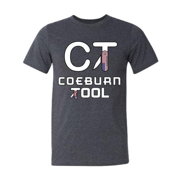 Coeburn Tool American Flag Full LG Logo Dark Gray Short Sleeve T-Shirt L
