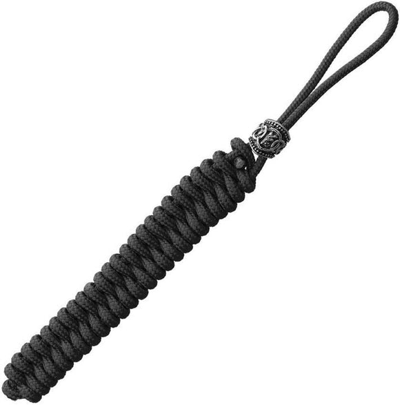 Coeburn Tool Black Fishtail Knot Paracord Lanyard w/ Bead CT3000