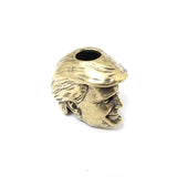 Coeburn Tool Brass Trump Head & Skull Lanyard Knife Bead Accessory T3004