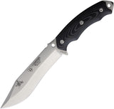 Cudeman Survival Black & Gray Micarta Bohler N695 Fixed Blade Knife w/ Sheath 125M