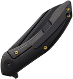 Cavol Bucarto Framelock Black Titanium Folding Bohler M390 Pocket Knife C01DDW