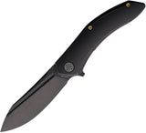 Cavol Bucarto Framelock Black Titanium Folding Bohler M390 Pocket Knife C01DDW