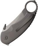 Cavol Kobra Button Lock Karambit Dark Gray Titanium Folding S90V Pocket Knife C10DW