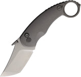 Cavol Kobra Button Lock Karambit Dark Gray Titanium Folding S90V Pocket Knife C10DW