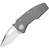 Demko Nano Shark Shark-Lock Gray Milled Titanium Folding 20CV Clip Pt Knife 19244