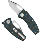 Demko Nano Shark Shark-Lock Arctic Storm Carbon Fiber Folding 20CV Clip Pt Knife 19246