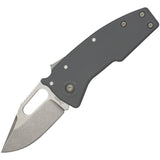 Demko Nano Shark Shark-Lock Gray GRN Folding AUS-10A Clip Pt Knife 19280