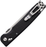 Daggerr Knives Dropet Crossbar Lock Black FRN Folding 8Cr14MoV Pocket Knife DPTXBKSW