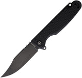 Daggerr Knives Leprechaun Linerlock Blackout FRN Folding 8Cr14MoV Pocket Knife LPMBKBW