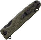 Daggerr Knives Leprechaun Linerlock OD Green FRN Folding Black 8Cr14MoV Pocket Knife LPMOLBW