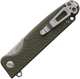 Daggerr Knives Leprechaun Linerlock OD Green FRN Folding 8Cr14MoV Pocket Knife LPMOLSW