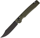 Daggerr Knives Pike Crossbar Lock OD Green FRN Folding Black 8Cr14MoV Pocket Knife PKXOLBW