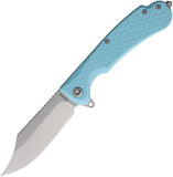 Daggerr Knives Powie Linerlock Light Blue FRN Folding 8Cr14MoV Pocket Knife PWTFSW