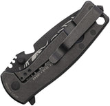 DPx Gear HEST Urban Framelock Raven Black Titanium Folding Bohler M390 Knife HSF051