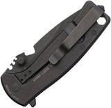 DPx Gear HEST Urban Framelock Black Titanium Folding Bohler M390 Pocket Knife HSF052