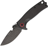 DPx Gear HEST Urban Framelock Black Titanium Folding Bohler M390 Pocket Knife HSF052