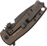 DPx Gear HEST Urban Framelock Bronze Titanium Folding Bohler M390 Pocket Knife HSF053