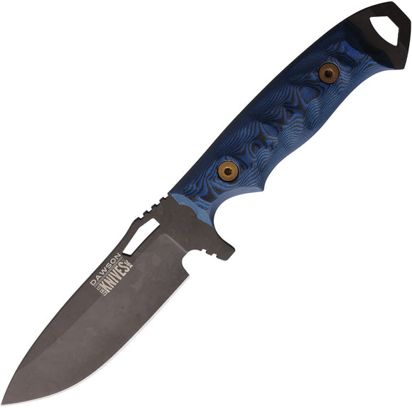 Dawson Knives Nomad Blue & Black G10 MagnaCut Apocalypse Black Fixed Blade Knife 16524
