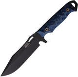 Dawson Knives Marauder Black & Blue G10 Stealth Black MagnaCut Fixed Blade Knife 16609