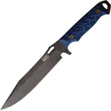 Dawson Knives Marauder XL Blue & Black G10 Midnight MagnaCut Fixed Blade Knife 16685