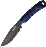Dawson Knives Contractor Black & Blue G10 Midnight MagnaCut Fixed Blade Knife 48022