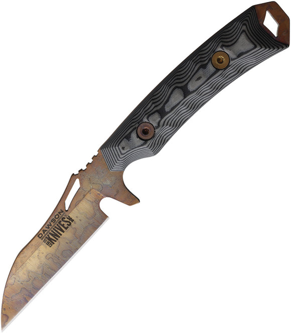 Dawson Knives Revelation Gray & Black G10 MagnaCut Arizona Copper Fixed Blade Knife 48478