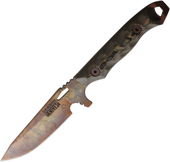 Dawson Knives Outcast Ultrex Camo G10 MagnaCut Arizona Copper Fixed Blade Knife 83380