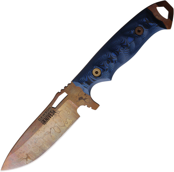 Dawson Knives Nomad Blue & Black G10 MagnaCut Arizona Copper Fixed Blade Knife 83502