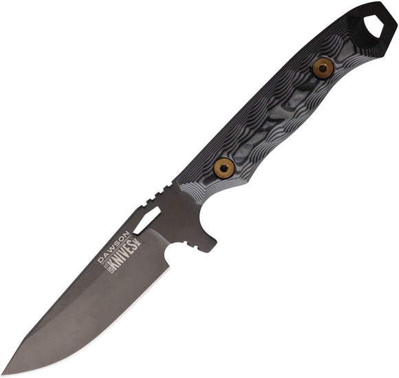 Dawson Knives Outcast Black & Gray G10 MagnaCut Apocalypse Black Fixed Blade Knife 83533