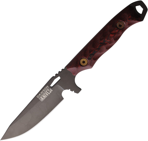Dawson Knives Outcast Black & Red G10 MagnaCut Apocalypse Black Fixed Blade Knife 83663