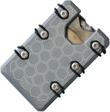 EOS 3.0 Lite Gun Metal Grey Hex Pattern Aluminum 3.5" Wallet 109