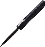 EOS Automatic Harpoon OTF Knife Black Aluminum Two-Tone MagnaCut Dagger Blade 115