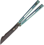 EOS Gremlin Balisong Antique Green Titanium S30V Sheepsfoot Butterfly Knife 154