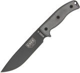 ESEE Model 6 Tactical Full Tang Fixed Blade Linen Handle Knife + Black Sheath 6PTG