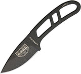 ESEE Black One Piece Fixed Blade Skeletonized Handle Candiru Knife + Pouch CANB