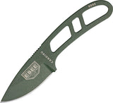 ESEE OD Green Fixed Blade Skeletonized Handle Candiru Knife + Black Pouch CANOD
