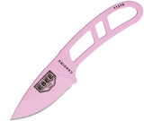 ESEE Pink Fixed Drop Pt Blade Skeletonized Handle Candiru Knife + Sheath CANPINK