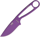 Esee Purple Izula One Piece Skeletonized 1095 Neck Knife W/ Black Sheath ISPURPBLK
