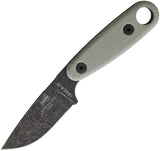 ESEE Izula II Black Oxide Tan 1095HC Full Tang Fixed Blade Knife IZ2BBO