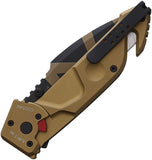 Extrema Ratio MF1 Linerlock Desert Warfare Tan Aluminum Folding N690 Knife 0134DW