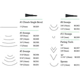 Flexcut Deluxe Power Gouge Black Carbon Steel 14pc Fixed Blade Set RG100