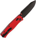 Flytanium BEEF Crossbar Lock Fire Red G10 Folding PVD D2 Steel Pocket Knife 1386FRB