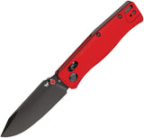 Flytanium BEEF Crossbar Lock Fire Red G10 Folding PVD D2 Steel Pocket Knife 1386FRB